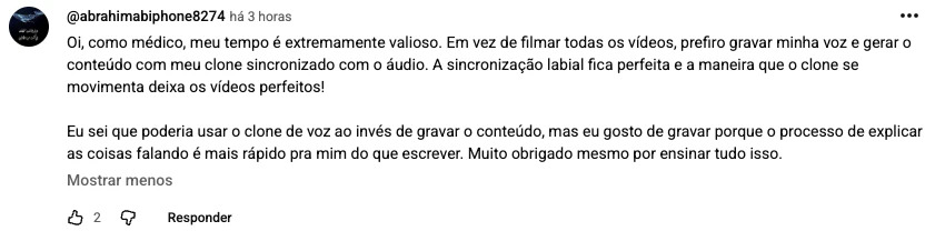 Depoimento de @abrahimabiphone — médico