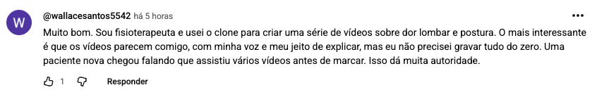 Depoimento de @wallacesantos — fisioterapeuta